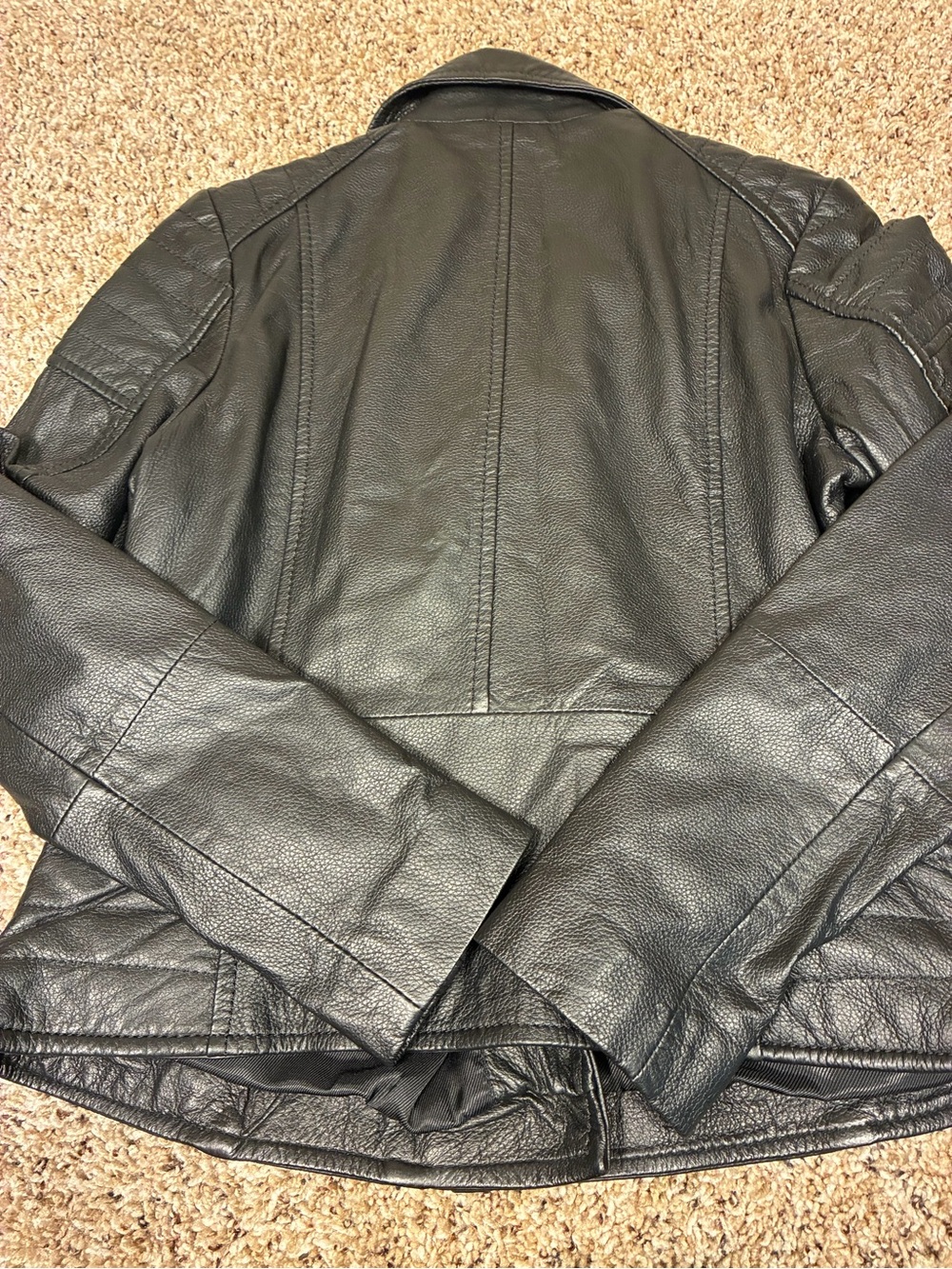 Barney’s Originals Clara 100% Sheep Leather Moto Biker Zipper Jacket - Picture 10 of 15